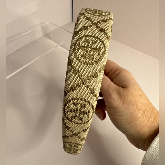 Tory Burch New T Monogram Canvas Headband Hazel - Picture 5 of 11